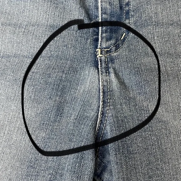 DEMOCRACY “Ab”solution Raw Hem Cropped Jeans 16 High Rise Straight Preppy Coast - Picture 4 of 8